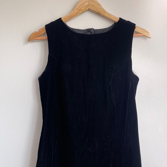 Vintage 90s JS Collections Fitted Velvet Maxi Dress with‎ Back Draping - Picture 6 of 9